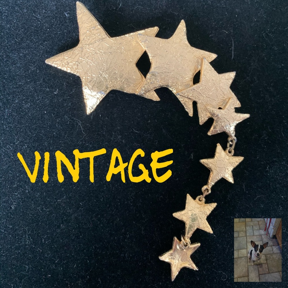 Vintage Ultra Craft gold tone Shooting Star brooch